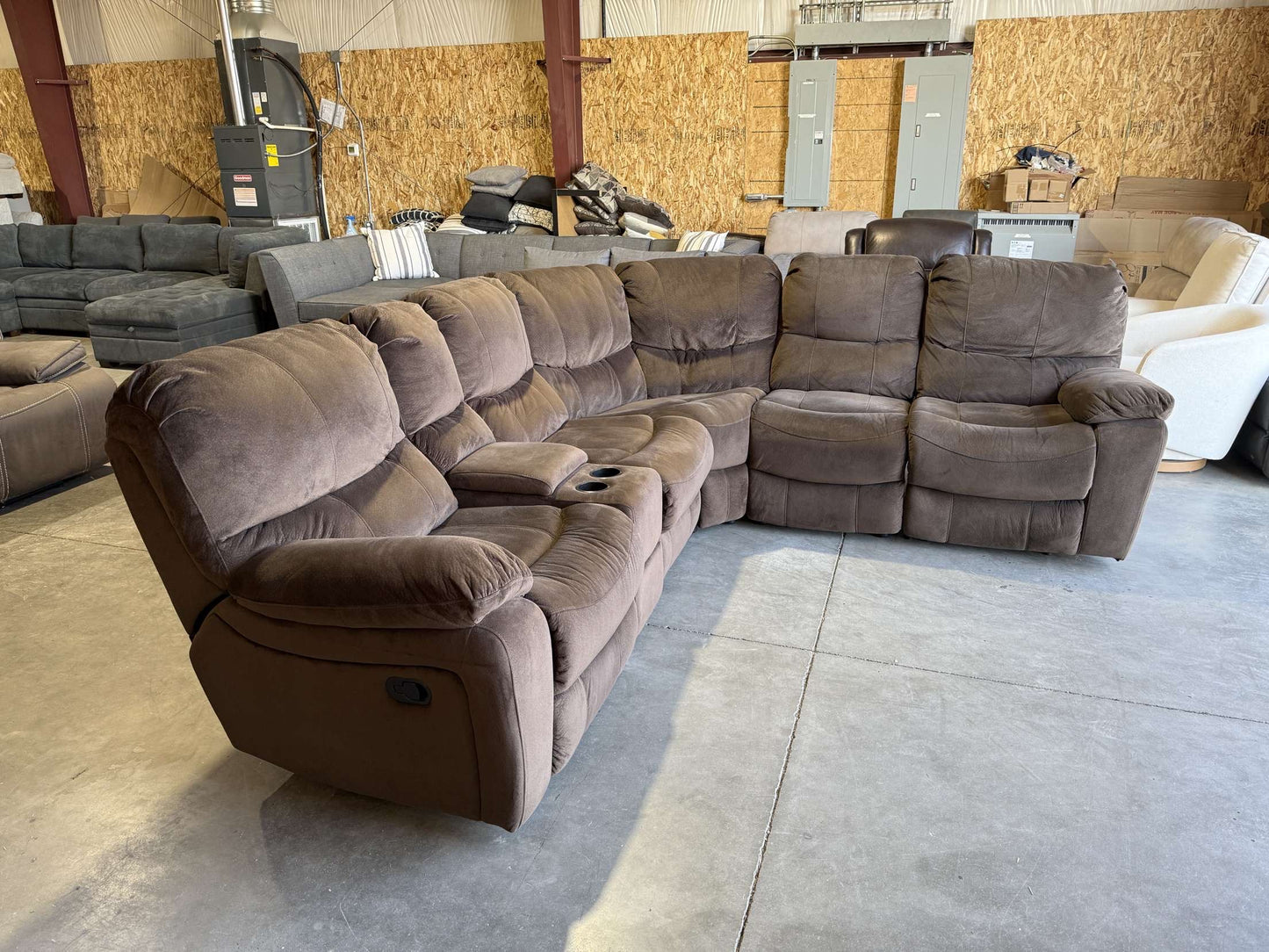 Brown Reclining sectional