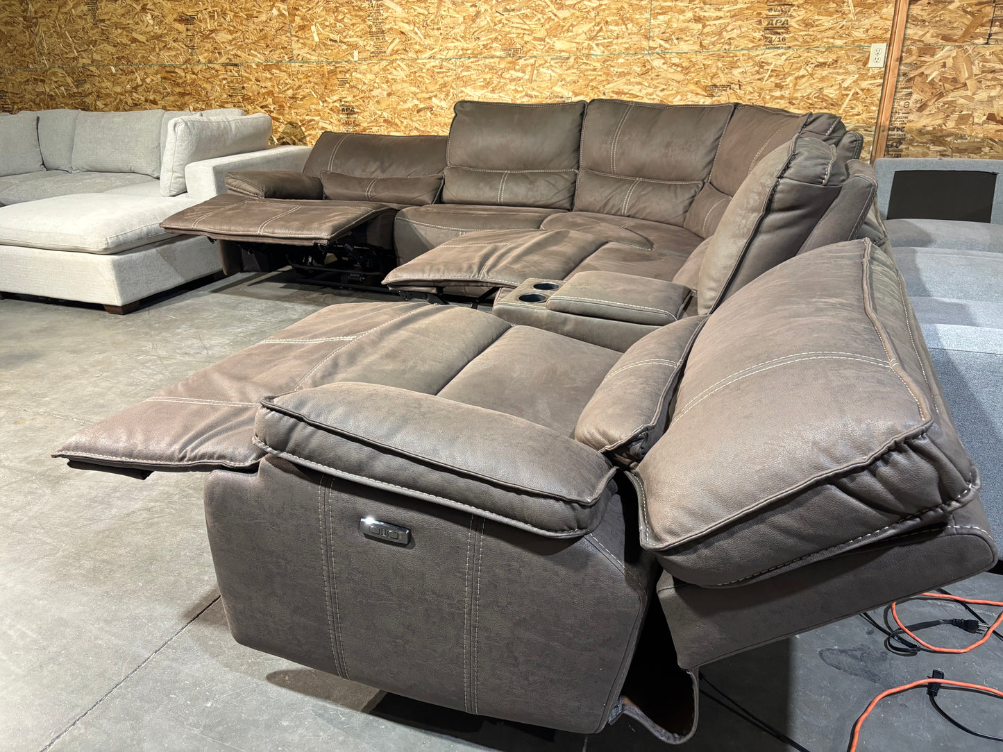 Brown Reclining Sectional