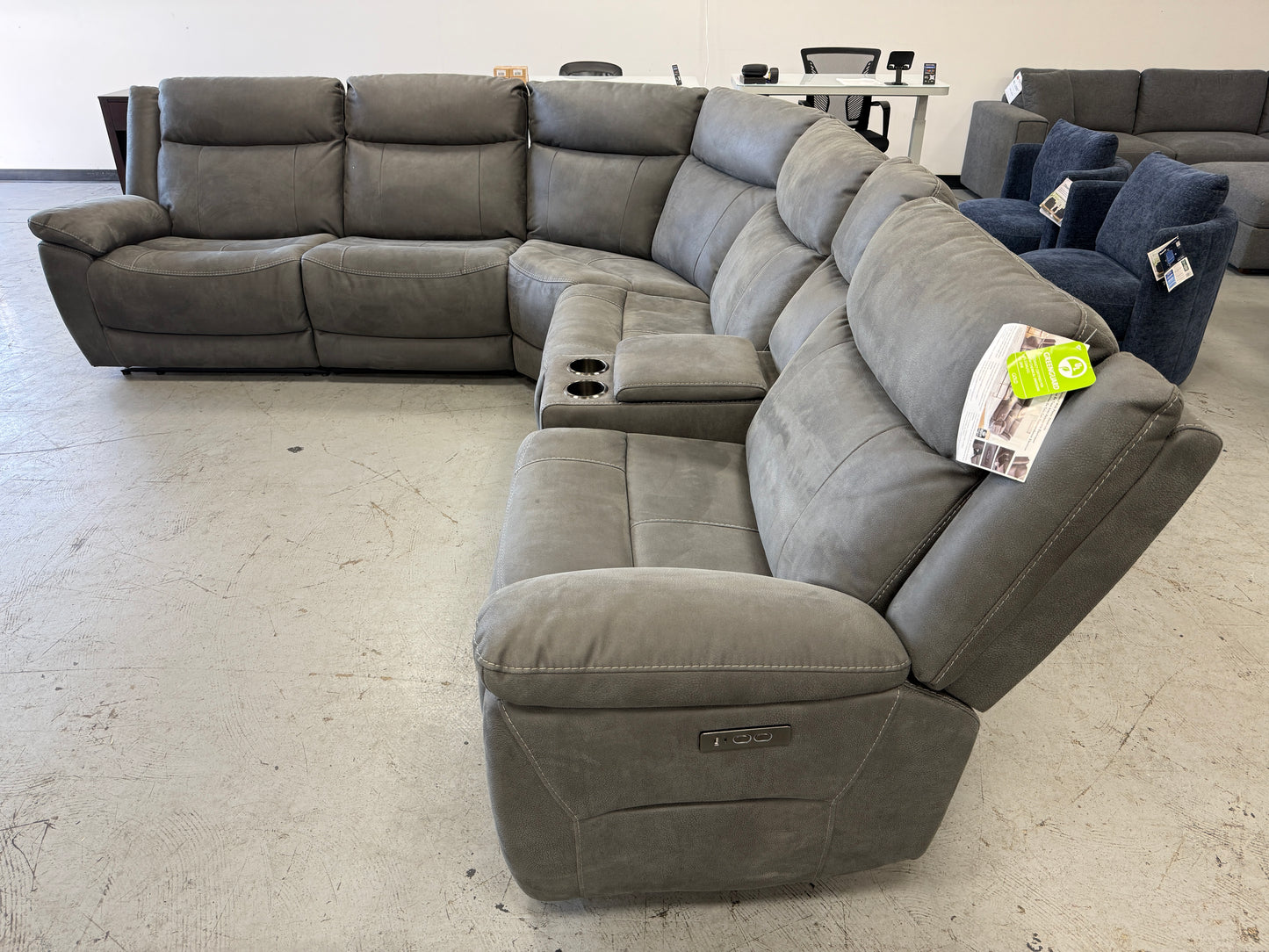 Gray Reclining Sectional