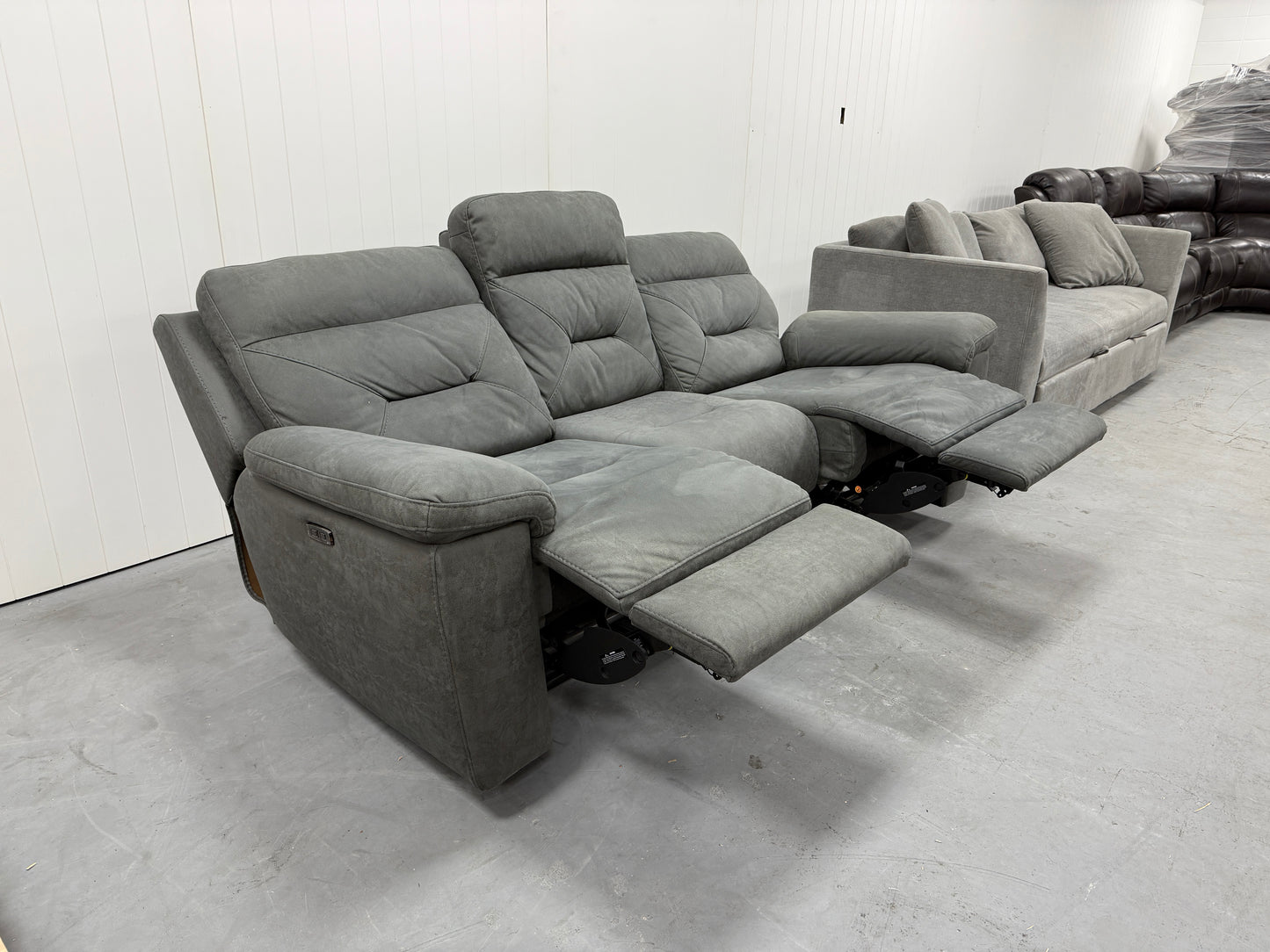 Gray Reclining Sofa