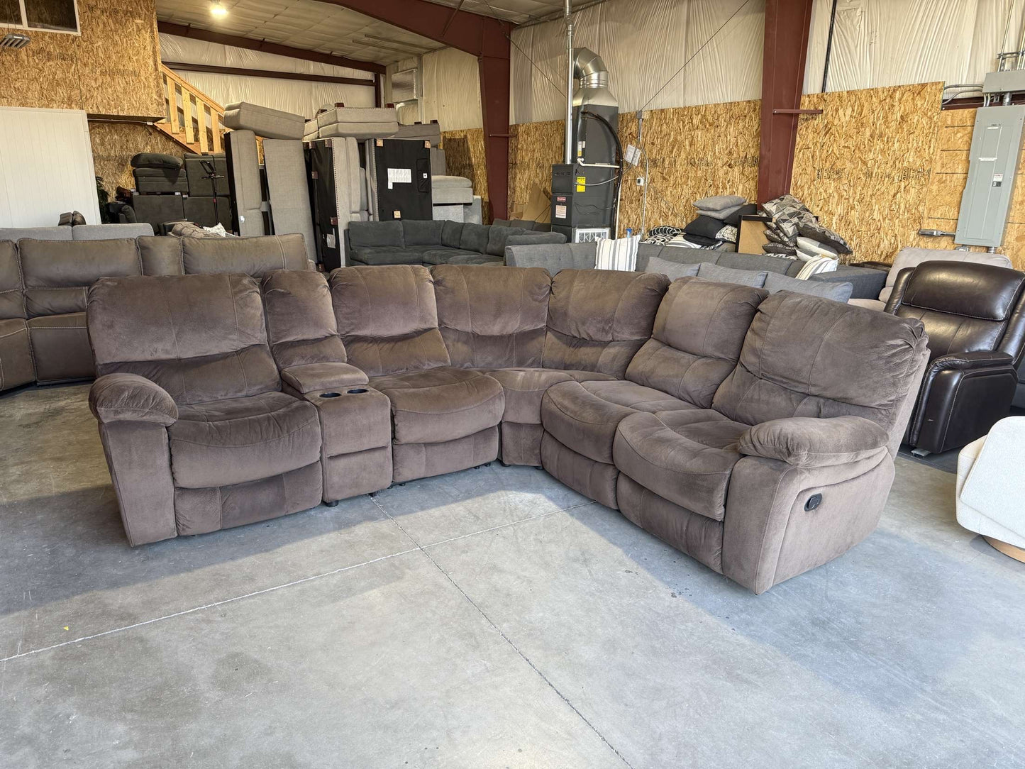 Brown Reclining sectional
