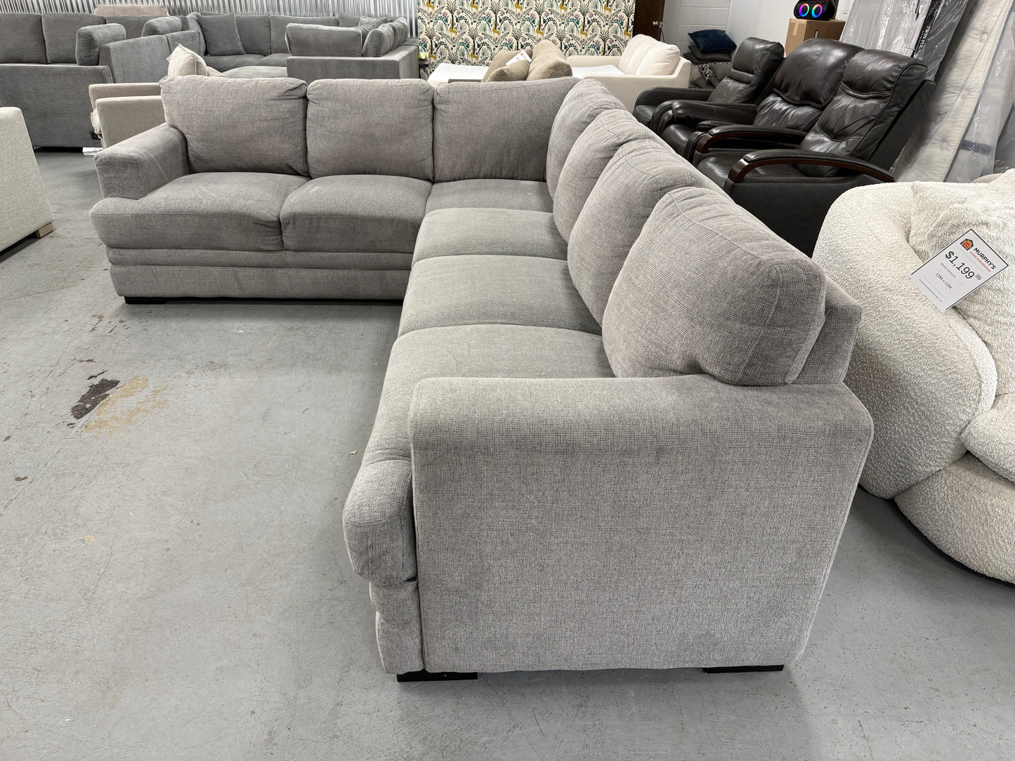 Gray L Shape Sectional