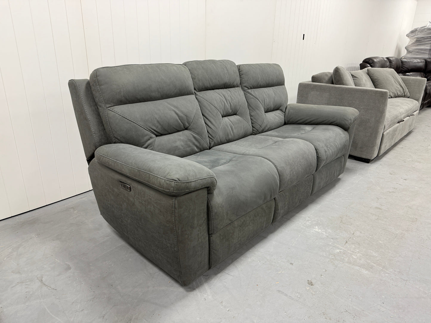 Gray Reclining Sofa