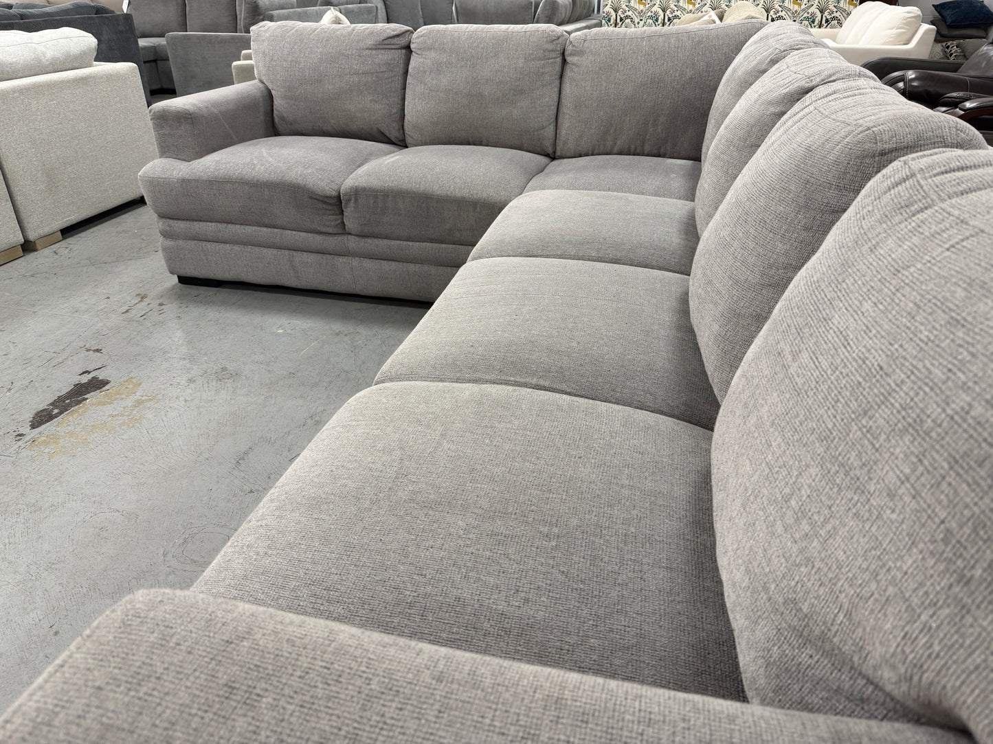 Gray L Shape Sectional
