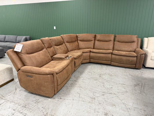 Brown Reclining Sectional