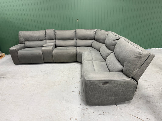 Gray Reclining Sectional
