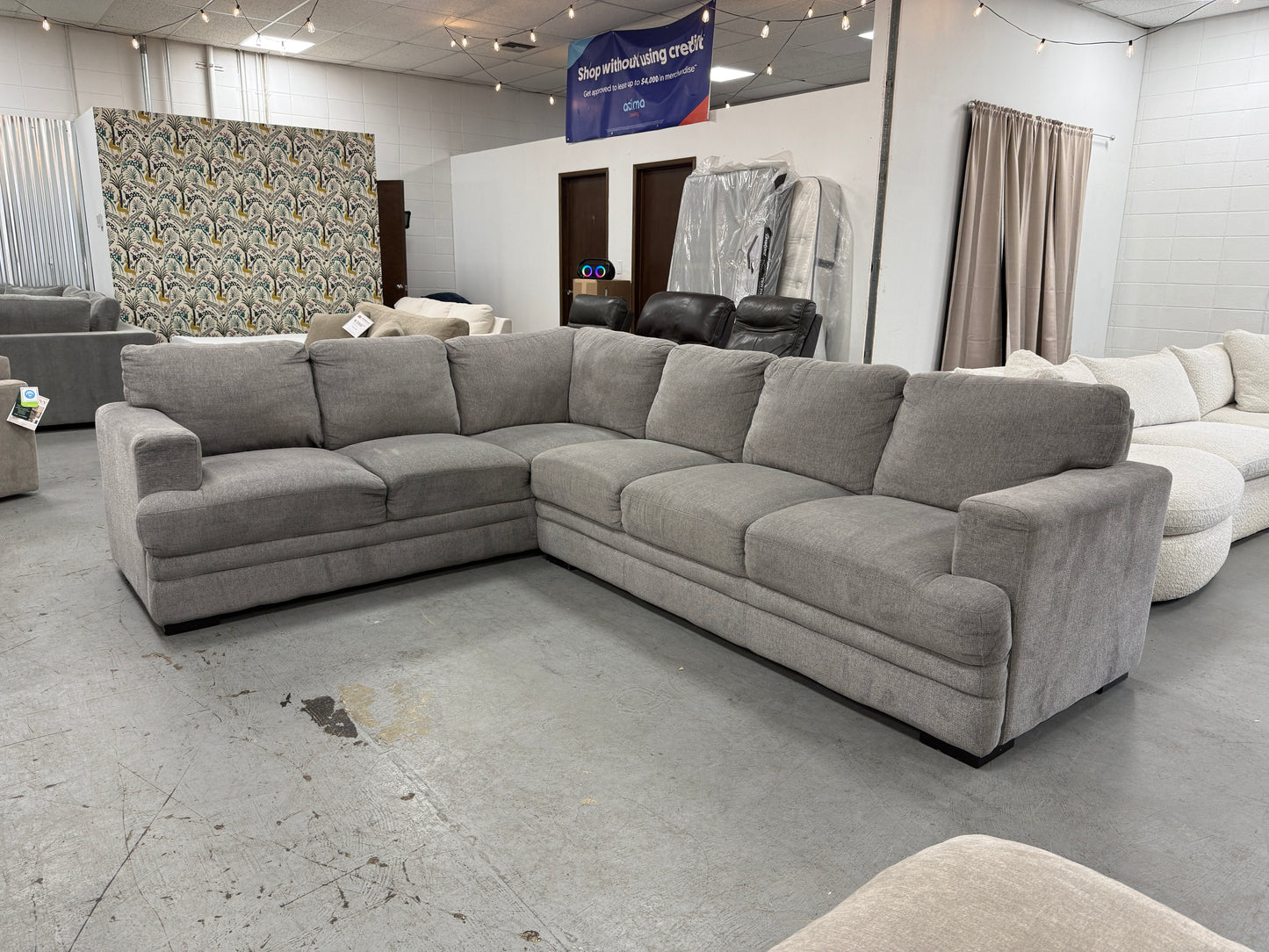 Gray L Shape Sectional