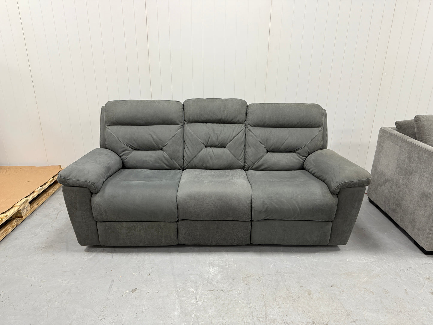 Gray Reclining Sofa