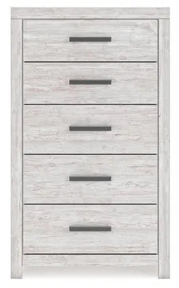 Cayboni King Panel Bed, Dresser, Mirror, Chest and Nightstand